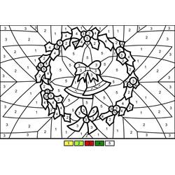 Dessin à colorier: Magique Noël (Coloriage numéroté) #200749 - Coloriages à Imprimer Gratuits