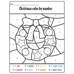Dessin à colorier: Magique Noël (Coloriage numéroté) #200750 - Coloriages à Imprimer Gratuits
