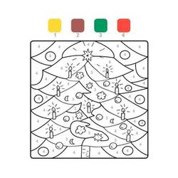 Dessin à colorier: Magique Noël (Coloriage numéroté) #200751 - Coloriages à Imprimer Gratuits
