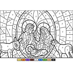 Dessin à colorier: Magique Noël (Coloriage numéroté) #200755 - Coloriages à Imprimer Gratuits