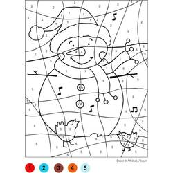 Dessin à colorier: Magique Noël (Coloriage numéroté) #200758 - Coloriages à Imprimer Gratuits