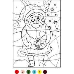 Dessin à colorier: Magique Noël (Coloriage numéroté) #200759 - Coloriages à Imprimer Gratuits