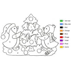 Dessin à colorier: Magique Noël (Coloriage numéroté) #200762 - Coloriages à Imprimer Gratuits