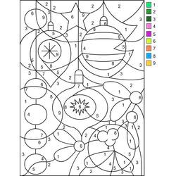Dessin à colorier: Magique Noël (Coloriage numéroté) #200763 - Coloriages à Imprimer Gratuits