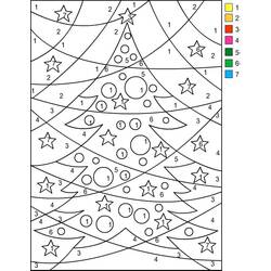 Dessin à colorier: Magique Noël (Coloriage numéroté) #200764 - Coloriages à Imprimer Gratuits