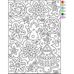 Dessin à colorier: Magique Noël (Coloriage numéroté) #200765 - Coloriages à Imprimer Gratuits