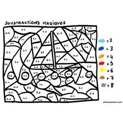 Dessin à colorier: Magique Soustraction (Coloriage numéroté) #182664 - Coloriages à Imprimer Gratuits