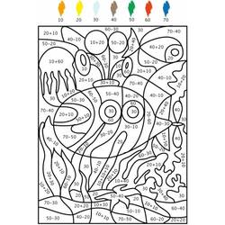 Dessin à colorier: Magique Soustraction (Coloriage numéroté) #182668 - Coloriages à Imprimer Gratuits