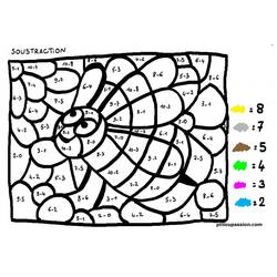Dessin à colorier: Magique Soustraction (Coloriage numéroté) #182671 - Coloriages à Imprimer Gratuits