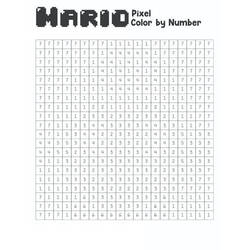 Dessin à colorier: Mario Coloriage par Numéro (Coloriage numéroté) #177923 - Coloriages à Imprimer Gratuits