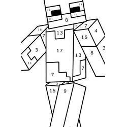 Dessin à colorier: Minecraft Coloriage par Numéro (Coloriage numéroté) #177927 - Coloriages à Imprimer Gratuits