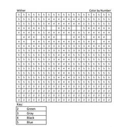 Dessin à colorier: Minecraft Coloriage par Numéro (Coloriage numéroté) #177928 - Coloriages à Imprimer Gratuits
