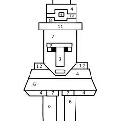 Dessin à colorier: Minecraft Coloriage par Numéro (Coloriage numéroté) #177929 - Coloriages à Imprimer Gratuits