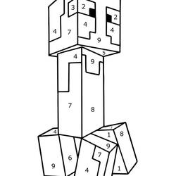 Dessin à colorier: Minecraft Coloriage par Numéro (Coloriage numéroté) #177931 - Coloriages à Imprimer Gratuits