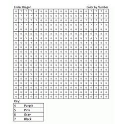 Dessin à colorier: Minecraft Coloriage par Numéro (Coloriage numéroté) #177932 - Coloriages à Imprimer Gratuits