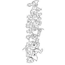 Dessin à colorier: Blanche Neige et les Sept Nains (Contes et Histoires) #133840 - Coloriages à Imprimer Gratuits