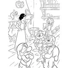 Dessin à colorier: Blanche Neige et les Sept Nains (Contes et Histoires) #133845 - Coloriages à Imprimer Gratuits