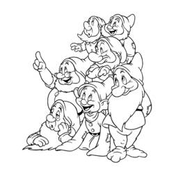 Dessin à colorier: Blanche Neige et les Sept Nains (Contes et Histoires) #133856 - Coloriages à Imprimer Gratuits