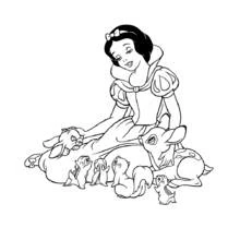 Dessin à colorier: Blanche Neige et les Sept Nains (Contes et Histoires) #133895 - Coloriages à Imprimer Gratuits
