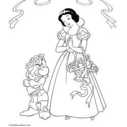 Dessin à colorier: Blanche Neige et les Sept Nains (Contes et Histoires) #133905 - Coloriages à Imprimer Gratuits