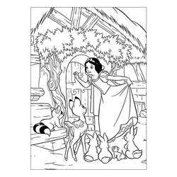 Dessin à colorier: Blanche Neige et les Sept Nains (Contes et Histoires) #133909 - Coloriages à Imprimer Gratuits