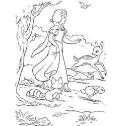 Dessin à colorier: Blanche Neige et les Sept Nains (Contes et Histoires) #133915 - Coloriages à Imprimer Gratuits