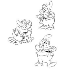 Dessin à colorier: Blanche Neige et les Sept Nains (Contes et Histoires) #133934 - Coloriages à Imprimer Gratuits