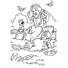 Dessin à colorier: Blanche Neige et les Sept Nains (Contes et Histoires) #133940 - Coloriages à Imprimer Gratuits
