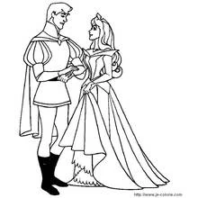 Dessin à colorier: La Belle au bois dormant (Contes et Histoires) #130720 - Coloriages à Imprimer Gratuits