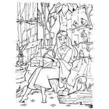 Dessin à colorier: La Belle au bois dormant (Contes et Histoires) #130836 - Coloriages à Imprimer Gratuits
