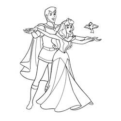 Dessin à colorier: La Belle au bois dormant (Contes et Histoires) #208958 - Coloriages à Imprimer Gratuits