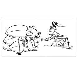 Dessin à colorier: La Cigale et la Fourmi (Contes et Histoires) #191429 - Coloriages à Imprimer Gratuits