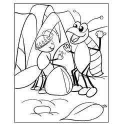 Dessin à colorier: La Cigale et la Fourmi (Contes et Histoires) #191444 - Coloriages à Imprimer Gratuits