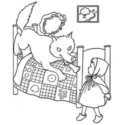 Dessin à colorier: Le Petit Chaperon rouge (Contes et Histoires) #205977 - Coloriages à Imprimer Gratuits