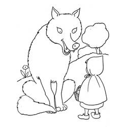 Dessin à colorier: Le Petit Chaperon rouge (Contes et Histoires) #205979 - Coloriages à Imprimer Gratuits