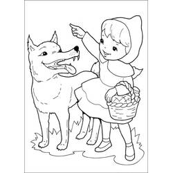 Dessin à colorier: Le Petit Chaperon rouge (Contes et Histoires) #205984 - Coloriages à Imprimer Gratuits