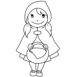 Dessin à colorier: Le Petit Chaperon rouge (Contes et Histoires) #205986 - Coloriages à Imprimer Gratuits