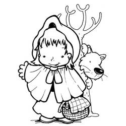 Dessin à colorier: Le Petit Chaperon rouge (Contes et Histoires) #205989 - Coloriages à Imprimer Gratuits