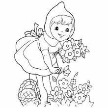 Dessin à colorier: Le Petit Chaperon rouge (Contes et Histoires) #49180 - Coloriages à Imprimer Gratuits
