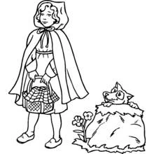 Dessin à colorier: Le Petit Chaperon rouge (Contes et Histoires) #49188 - Coloriages à Imprimer Gratuits