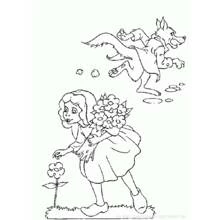 Dessin à colorier: Le Petit Chaperon rouge (Contes et Histoires) #49193 - Coloriages à Imprimer Gratuits