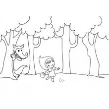 Dessins à colorier: Le Petit Chaperon rouge - Coloriages à Imprimer Gratuits