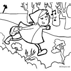 Dessin à colorier: Le Petit Chaperon rouge (Contes et Histoires) #49216 - Coloriages à Imprimer Gratuits