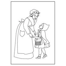 Dessin à colorier: Le Petit Chaperon rouge (Contes et Histoires) #49231 - Coloriages à Imprimer Gratuits