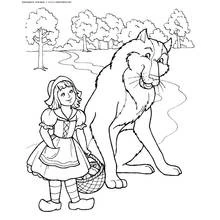 Dessin à colorier: Le Petit Chaperon rouge (Contes et Histoires) #49317 - Coloriages à Imprimer Gratuits