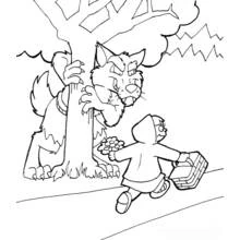 Dessin à colorier: Le Petit Chaperon rouge (Contes et Histoires) #49352 - Coloriages à Imprimer Gratuits