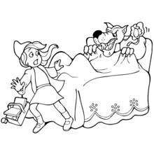 Dessin à colorier: Le Petit Chaperon rouge (Contes et Histoires) #49354 - Coloriages à Imprimer Gratuits