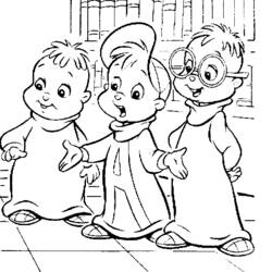 Dessin à colorier: Alvin et les Chipmunks (Dessins animés et séries animées) #128250 - Coloriages à Imprimer Gratuits