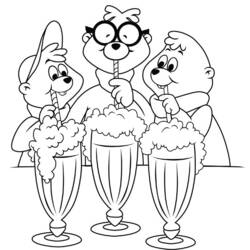 Dessin à colorier Alvin et les Chipmunks (Dessins animés et séries animées) #128253, gratuit à imprimer