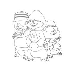 Dessin à colorier: Alvin et les Chipmunks (Dessins animés et séries animées) #128254 - Coloriages à Imprimer Gratuits